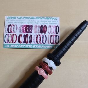 Zollen Silicone Wedding Rings for Women 4 - Stackable Silicone Rubber